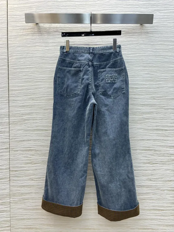 Miumiu corduroy denim trousers